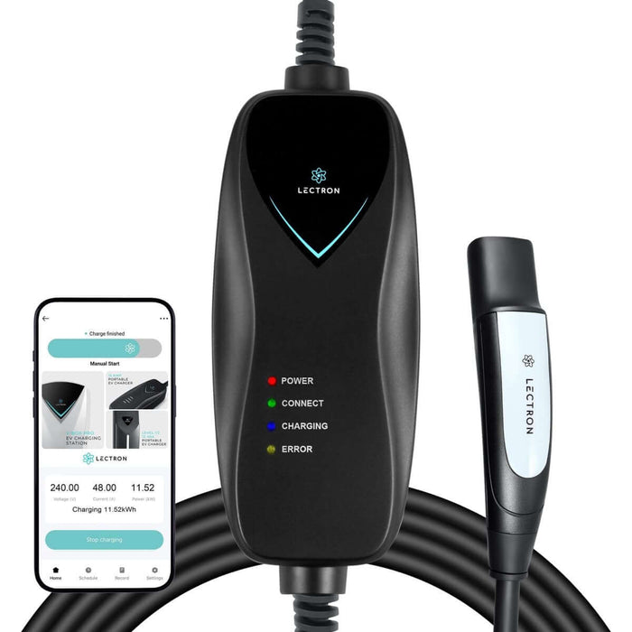 Lectron Portable Level 1 Tesla EV Charger | 110V | 15 Amp | NEMA 5-15 | Standard / WiFi-Enabled
