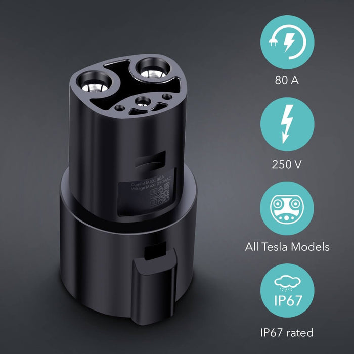 Lectron CCS to Tesla (NACS) EV Adapter (500 Amp) + Lectron J1772 to Tesla (NACS) EV Adapter (80 Amp) Bundle