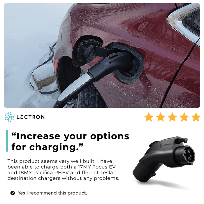 Lectron Tesla to J1772 EV Adapter | 250V | 48 Amp