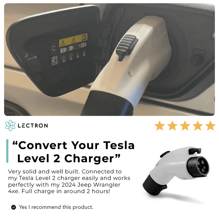 Lectron Tesla to J1772 EV Adapter | 250V | 48 Amp