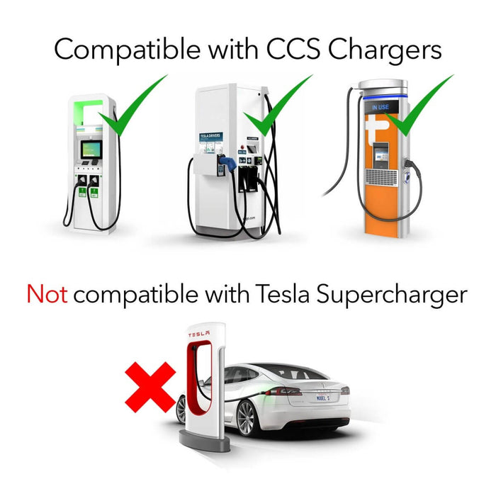Lectron Portable Level 1 Tesla Charger + CCS to Tesla Adapter + J1772 to Tesla Adapter Bundle | 110V | 15 Amp | NEMA 5-15