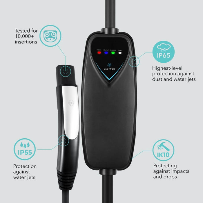 Lectron Portable Level 2 Tesla Charger + CCS to Tesla Adapter + J1772 to Tesla Adapter Bundle | 240V | 40 Amp | NEMA 14-50