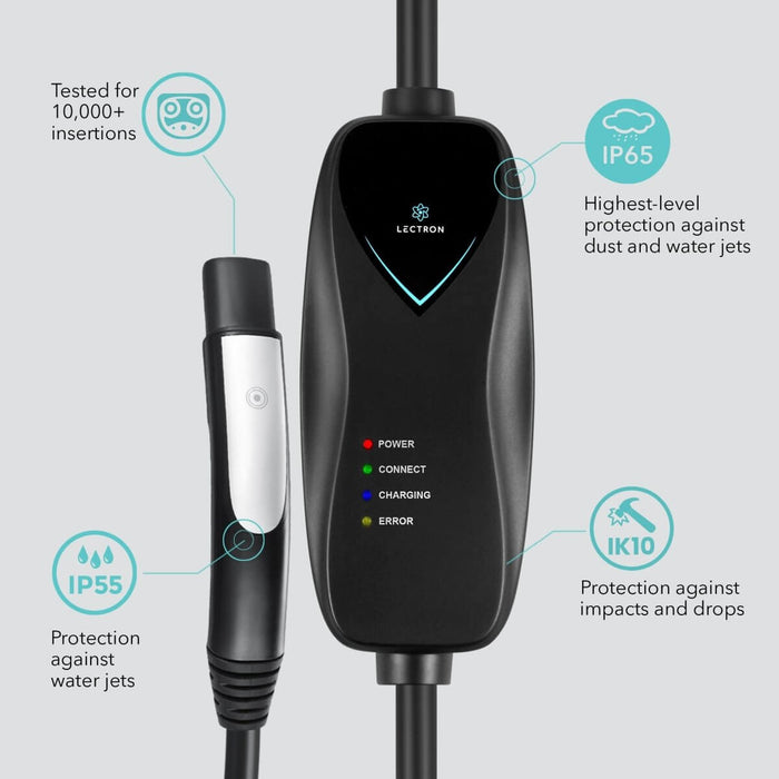 Lectron Portable Level 1 Tesla Charger + CCS to Tesla Adapter + J1772 to Tesla Adapter Bundle | 110V | 15 Amp | NEMA 5-15